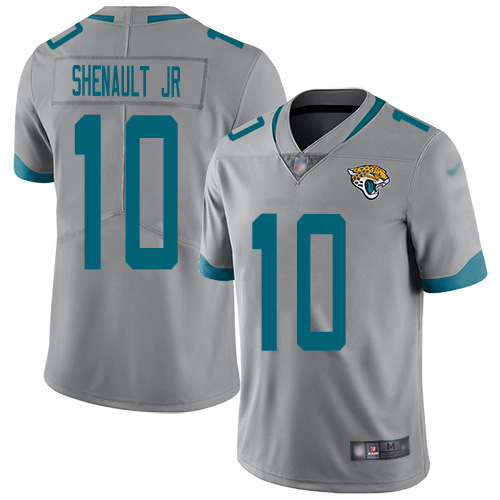 Men Nike Jacksonville Jaguars #10 Laviska Shenault Jr. Silver  Stitched NFL Limited Inverted Legend Jersey